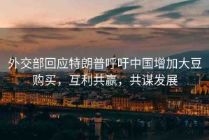 外交部回應(yīng)特朗普呼吁中國增加大豆購買，互利共贏，共謀發(fā)展