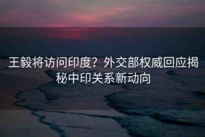 王毅將訪問印度？外交部權(quán)威回應(yīng)揭秘中印關(guān)系新動向