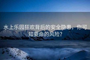水上樂園狂歡背后的安全隱患，你可知要命的風(fēng)險？