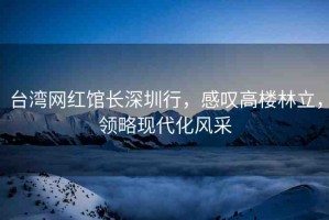 臺灣網(wǎng)紅館長深圳行，感嘆高樓林立，領(lǐng)略現(xiàn)代化風(fēng)采