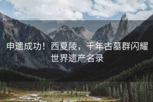 申遺成功！西夏陵，千年古墓群閃耀世界遺產(chǎn)名錄