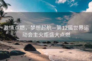 激情點(diǎn)燃，夢(mèng)想起航—第12屆世界運(yùn)動(dòng)會(huì)主火炬盛大點(diǎn)燃