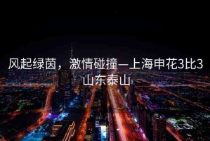 風(fēng)起綠茵，激情碰撞—上海申花3比3山東泰山