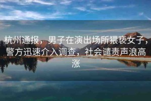 杭州通報，男子在演出場所猥褻女子，警方迅速介入調(diào)查，社會譴責(zé)聲浪高漲