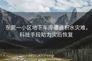 東莞一小區(qū)地下車(chē)庫(kù)遭遇積水災(zāi)難，科技手段助力災(zāi)后恢復(fù)