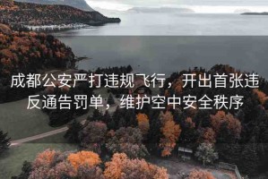 成都公安嚴(yán)打違規(guī)飛行，開(kāi)出首張違反通告罰單，維護(hù)空中安全秩序