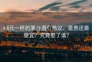 48元一杯的茅臺(tái)酒引熱議，是貴還是便宜？究竟惹了誰(shuí)？