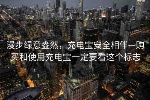 漫步綠意盎然，充電寶安全相伴—購買和使用充電寶一定要看這個標志