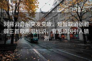網(wǎng)易云音樂突發(fā)變故，短暫取消張碧晨三首歌原唱標識，背后原因引人猜測