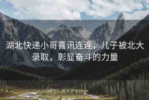 湖北快遞小哥喜訊連連，兒子被北大錄取，彰顯奮斗的力量