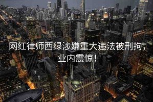 網(wǎng)紅律師西綠涉嫌重大違法被刑拘，業(yè)內(nèi)震驚！