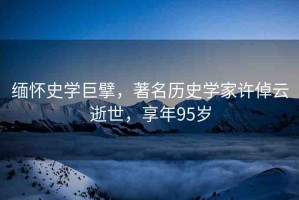 緬懷史學(xué)巨擘，著名歷史學(xué)家許倬云逝世，享年95歲