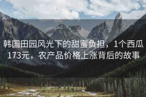 韓國田園風(fēng)光下的甜蜜負(fù)擔(dān)，1個(gè)西瓜173元，農(nóng)產(chǎn)品價(jià)格上漲背后的故事