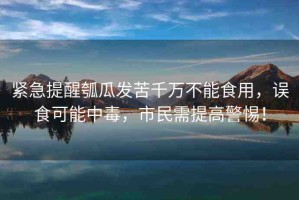 緊急提醒瓠瓜發(fā)苦千萬不能食用，誤食可能中毒，市民需提高警惕！