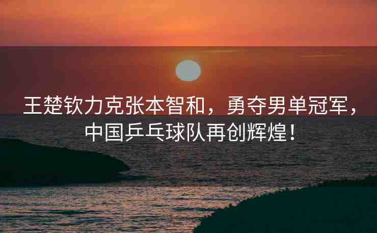 王楚欽力克張本智和，勇奪男單冠軍，中國乒乓球隊(duì)再創(chuàng)輝煌！