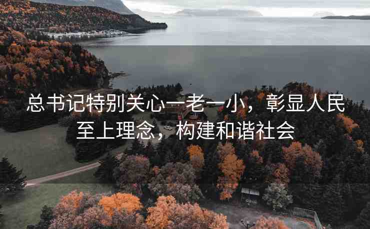 總書記特別關心一老一小，彰顯人民至上理念，構建和諧社會