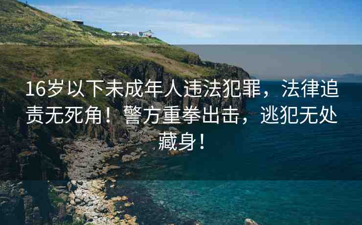 16歲以下未成年人違法犯罪，法律追責(zé)無死角！警方重拳出擊，逃犯無處藏身！