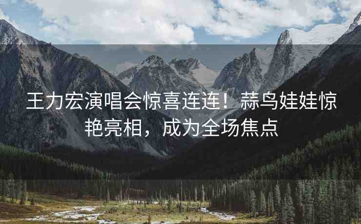 王力宏演唱會驚喜連連！蒜鳥娃娃驚艷亮相，成為全場焦點(diǎn)