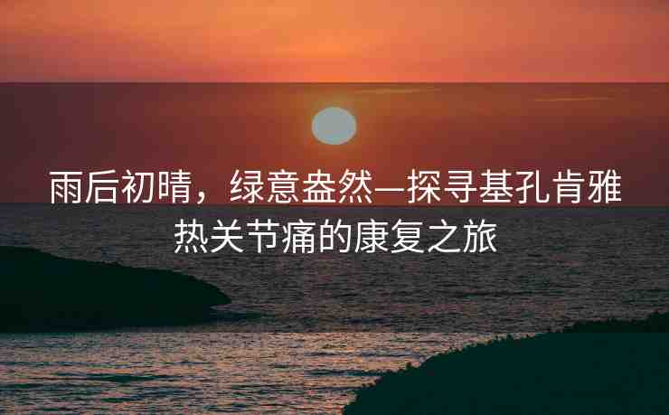雨后初晴，綠意盎然—探尋基孔肯雅熱關(guān)節(jié)痛的康復(fù)之旅