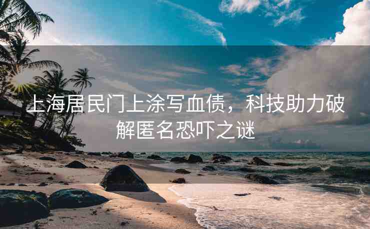 上海居民門(mén)上涂寫(xiě)血債，科技助力破解匿名恐嚇之謎