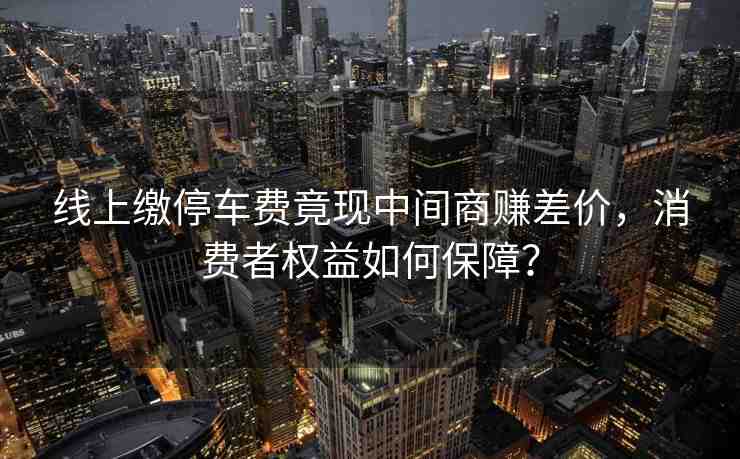線上繳停車(chē)費(fèi)竟現(xiàn)中間商賺差價(jià)，消費(fèi)者權(quán)益如何保障？