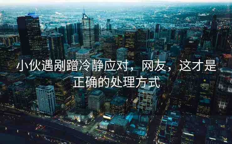 小伙遇剮蹭冷靜應(yīng)對，網(wǎng)友，這才是正確的處理方式