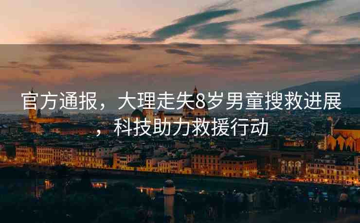 官方通報，大理走失8歲男童搜救進展，科技助力救援行動