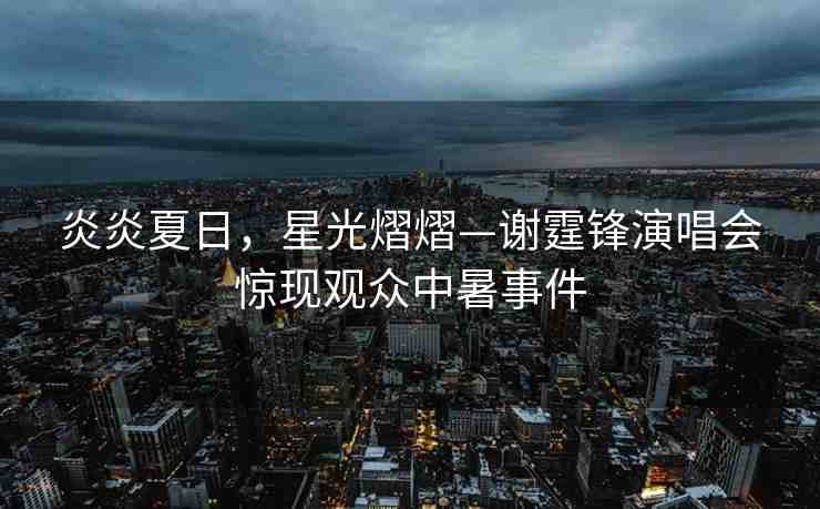炎炎夏日，星光熠熠—謝霆鋒演唱會驚現(xiàn)觀眾中暑事件